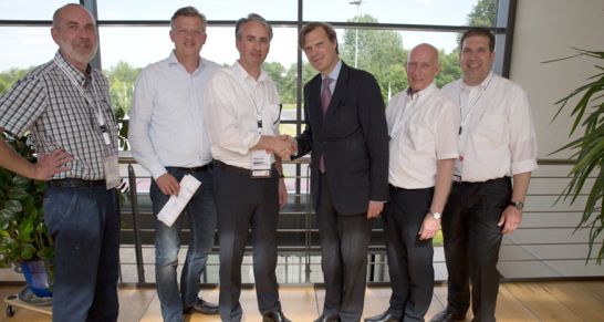 v.l.n.r.: Erwin Hermanns, Büttgener Räderwerk; Olaf Giesen, Flotten-/Projektmanagement EUROPART; Dr. Urban Uttenweiler, Geschäftsführer First Stop; Pierre Fleck, CEO EUROPART; Bodo Fröhndrich, Regionalvertrieblseiter Ost EUROPART; Alexander Hild, Leiter Partnerbetriebe First Stop