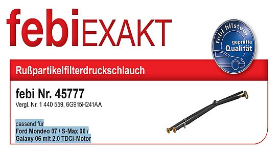 Rußpartikelfillterschlauch - febi