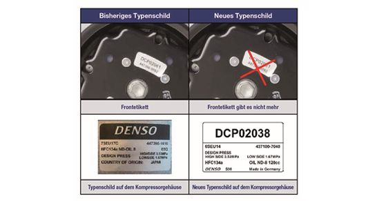 denso kompressor typenschild für den aftermarket