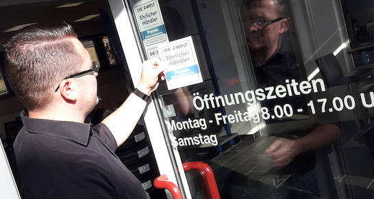 premio-reifen und autoservices-ehrlicher händler-siegel